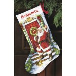 Gold Collection Welcome Santa Stocking Counted Cross Stitch (image for) Gold Collection Welcome Santa Stocking Counted Cross Stitch
